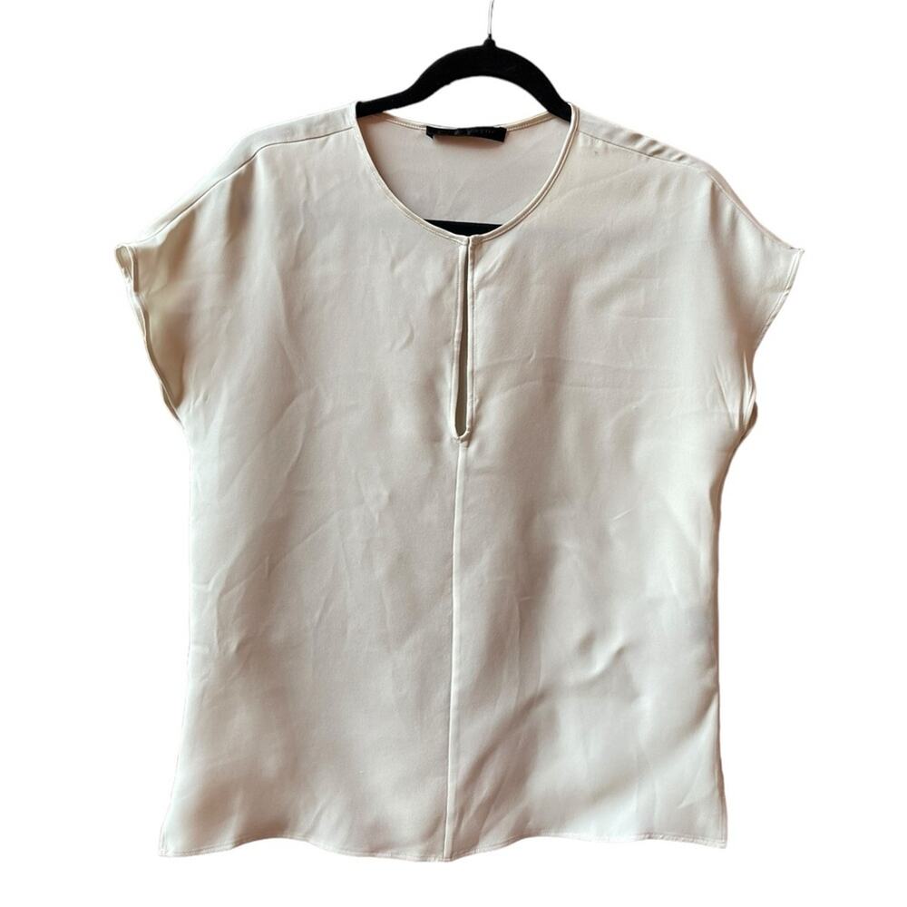 Jenni Kanye blouse, White 100% SilkSleeveless Top, Women's size XS